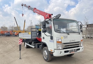 JAC N90-L (9т) КМУ SKYWAY SK508 (3,2т) БОРТ СТАЛЬ 6,2×2,55×0,6 м